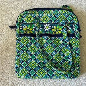 Vera Bradley Floral Geometric Tote in Green and Blue